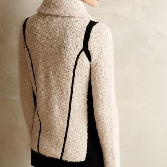 ANTHROPOLOGIE COLORBLOCK BOUCLE COAT XS NWT $158 - Picture 5 of 8